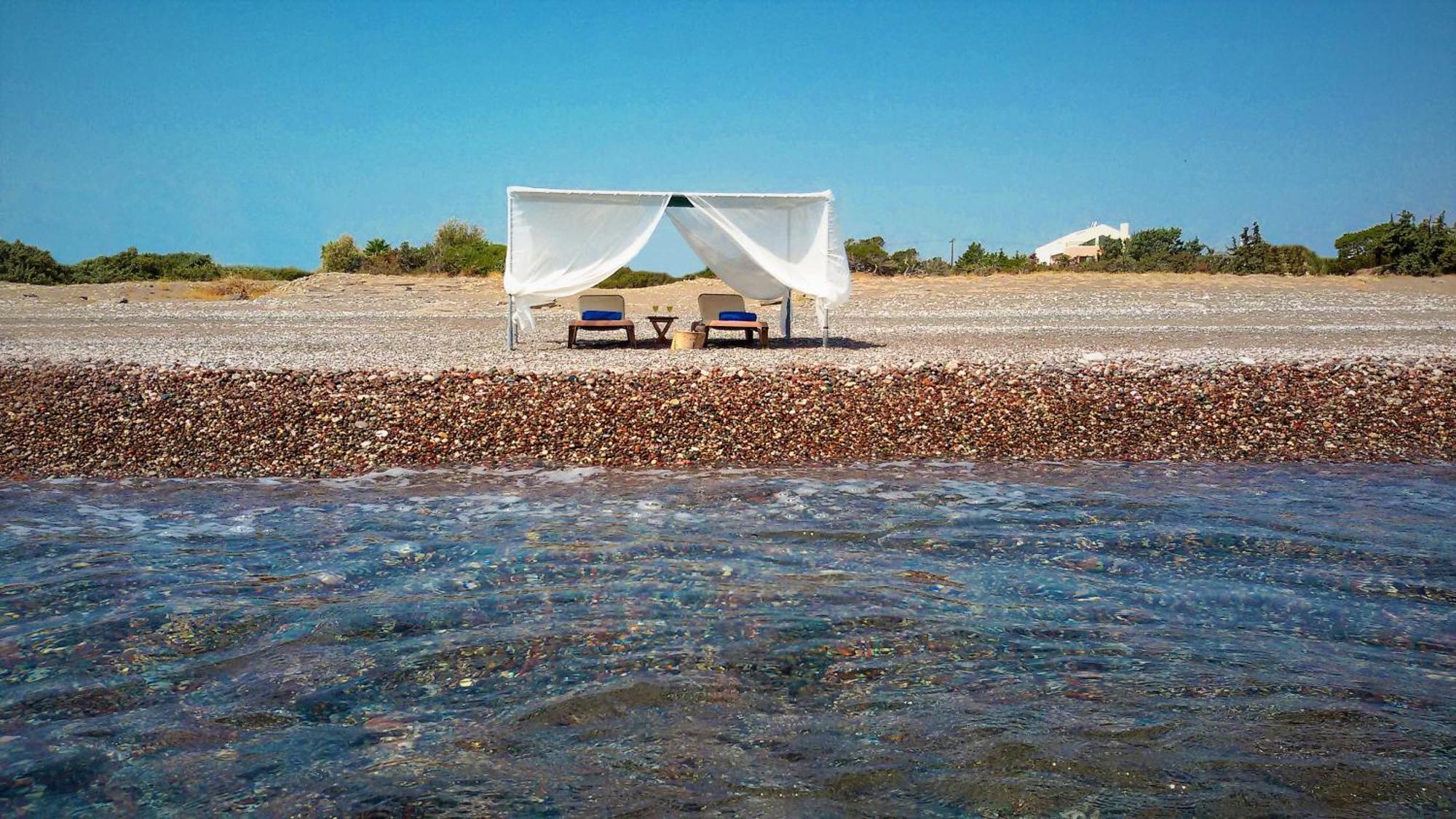 Beachfront Villa Rhodes Seashell Gennadi Esterno foto